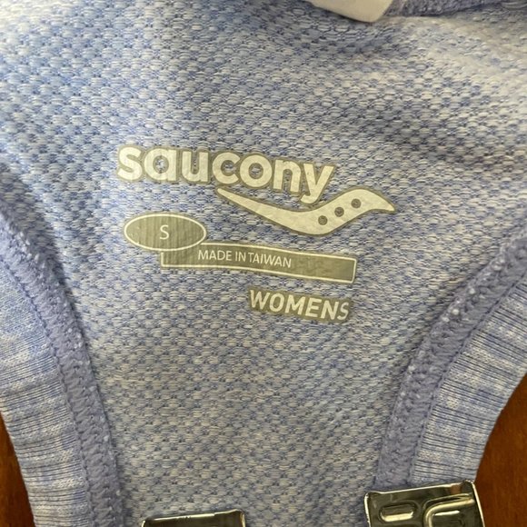 Saucony Womens Racerback Tank Athletic Top Blue Size S - Picture 8 of 10